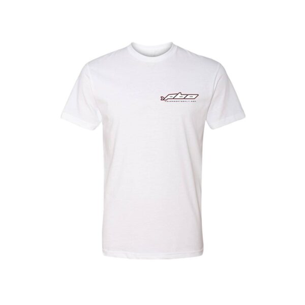 PowerboatsOnly.com NextLevel White Tee Front